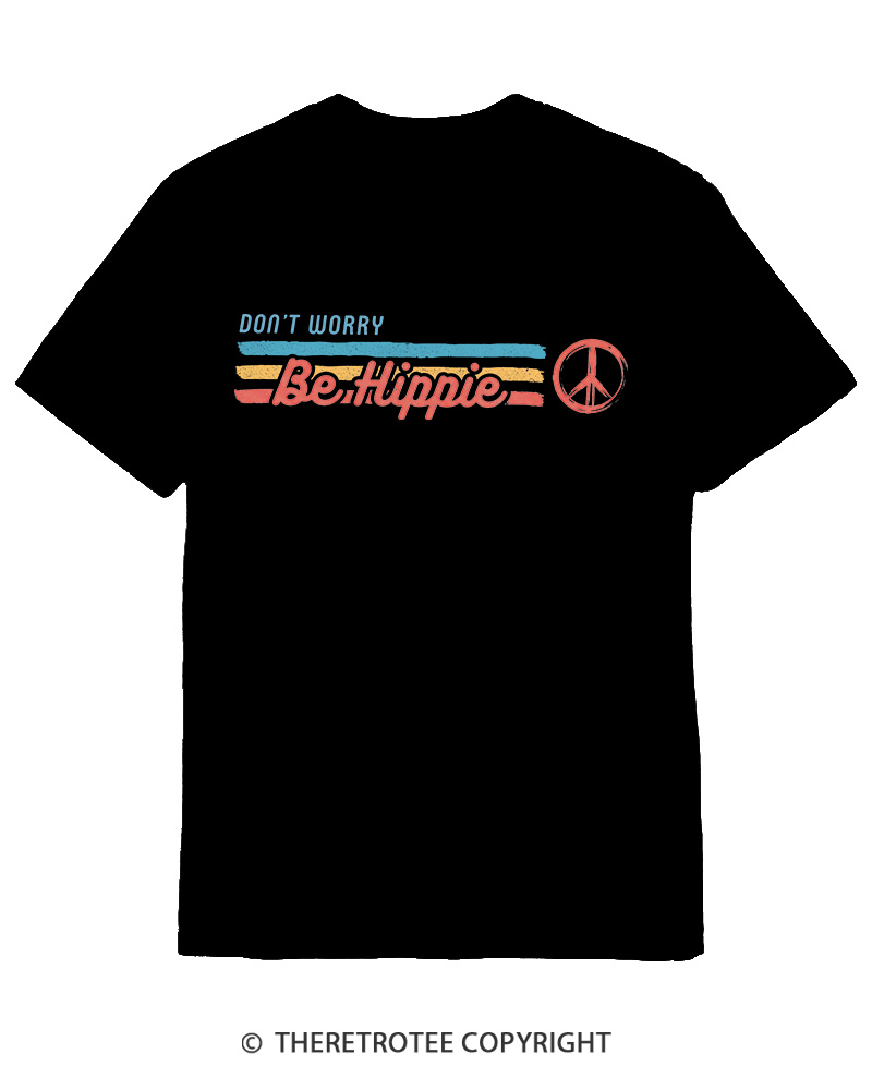 TheRetroTee Don't Worry, Be Happy 1970s Cotton T-Shirt