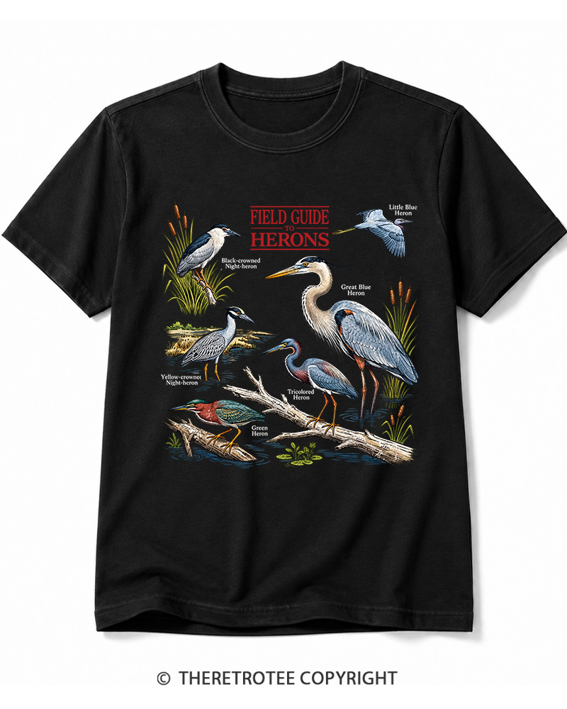TheRetroTee Ivory Birdwatching Graphic 1990s Cotton T-Shirt