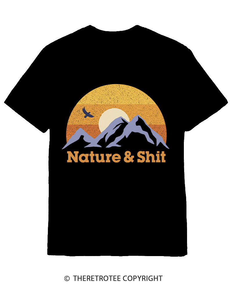 TheRetroTee Nature & Shit 1970s Cotton T-Shirt