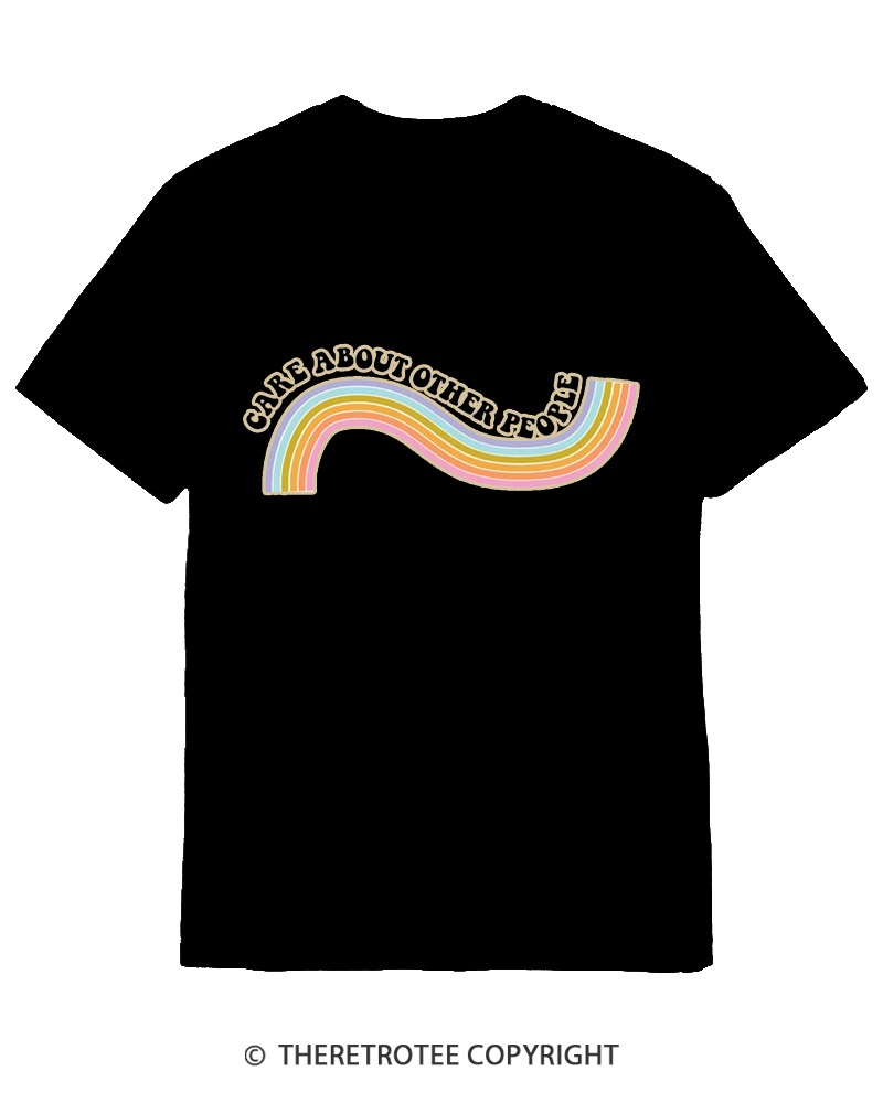 TheRetroTee Care About Other People 1970s Cotton T-Shirt