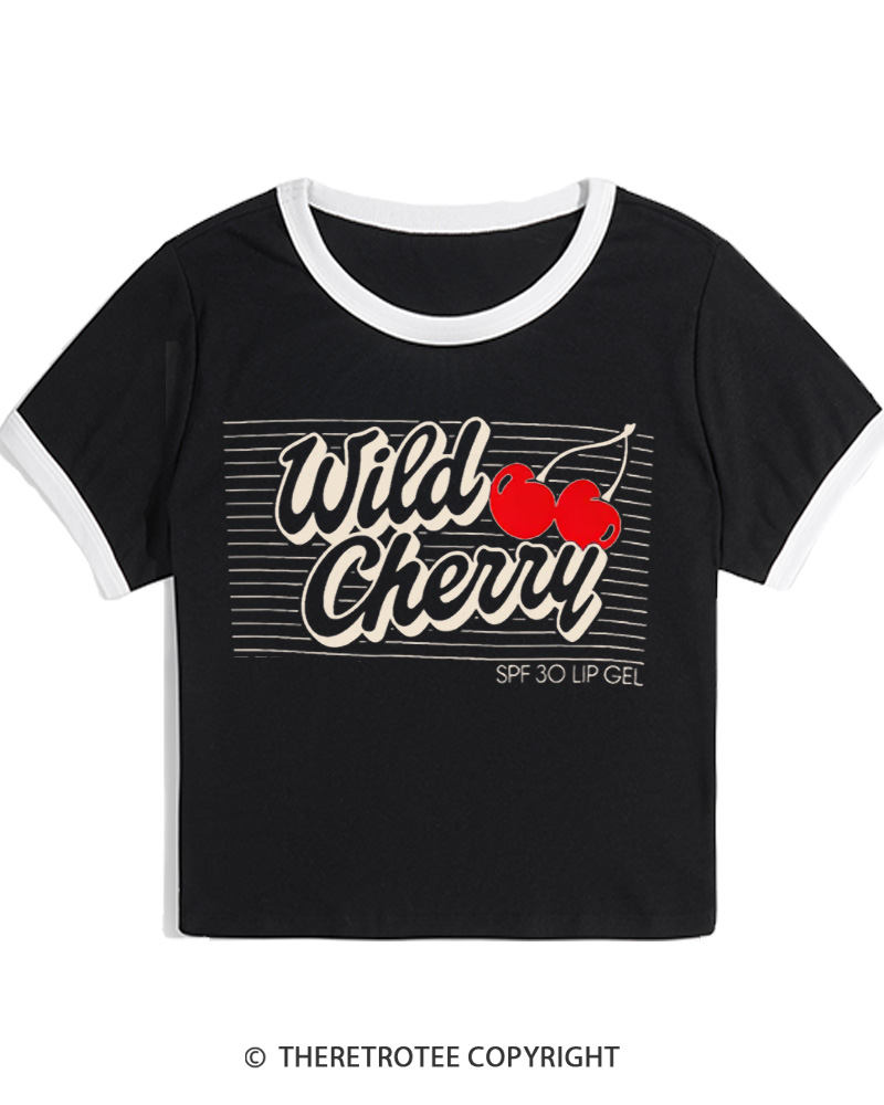TheRetroTee Wild Cherry 1980s Women's Ringer T-shirt