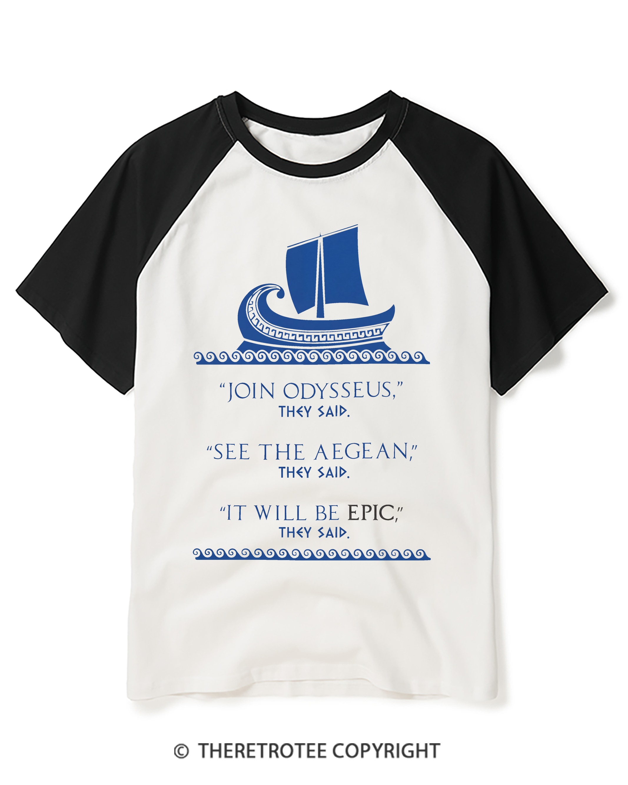 TheRetroTee Join Odysseus Raglan Baseball T-Shirt