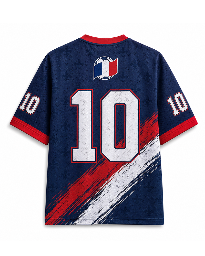 TheRetroTee Custom France Soccer Mesh Jersey