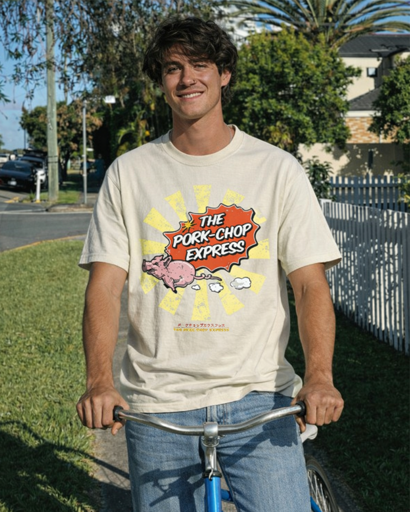 TheRetroTee Retro Humor and Express 1980s Graphic Pin-up Cotton T-Shirt