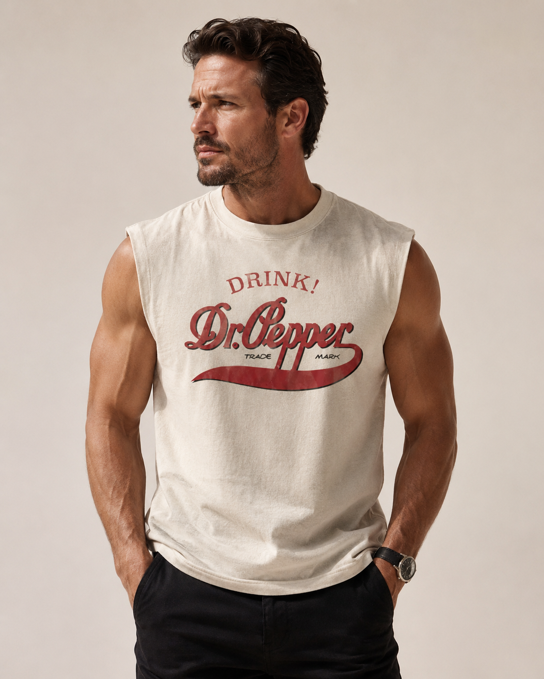 TheRetroTee 1970s Retro Soda Brand Inspired Washed Tank Top