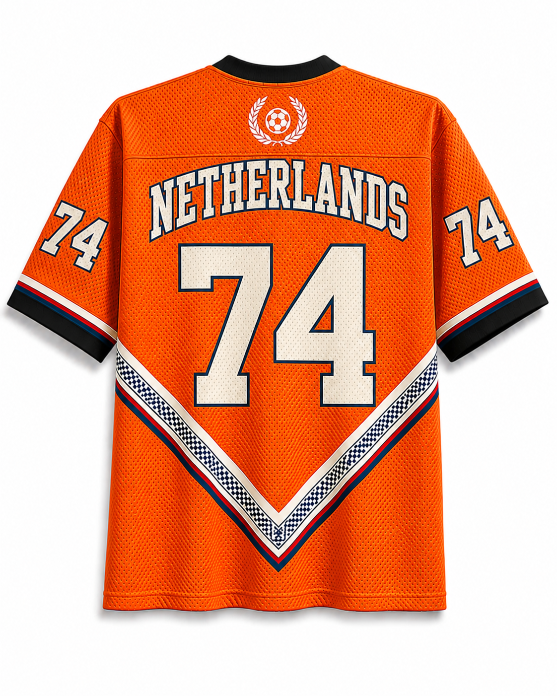 TheRetroTee Vintage Netherlands Football Mesh Jersey
