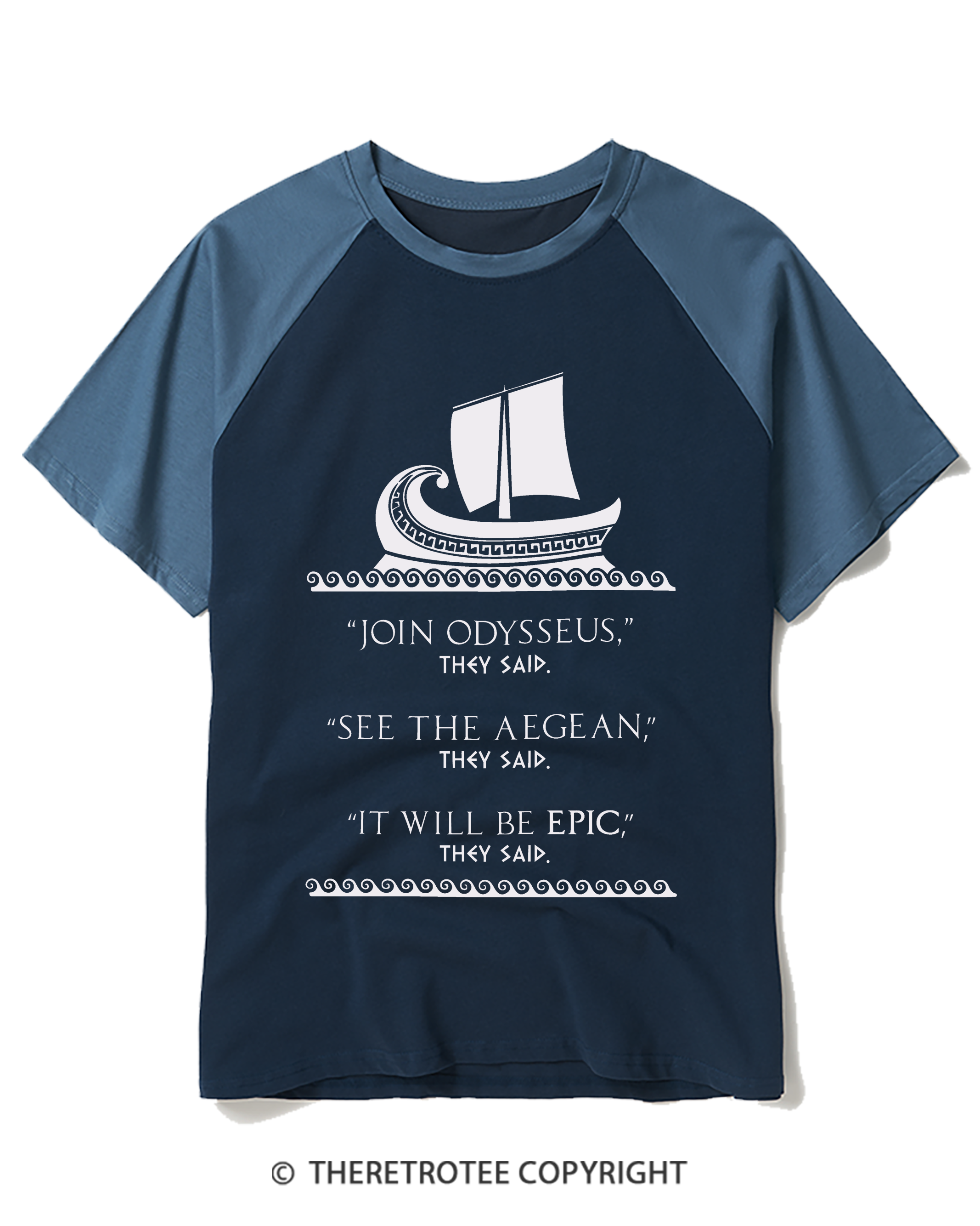 TheRetroTee Join Odysseus Raglan Baseball T-Shirt