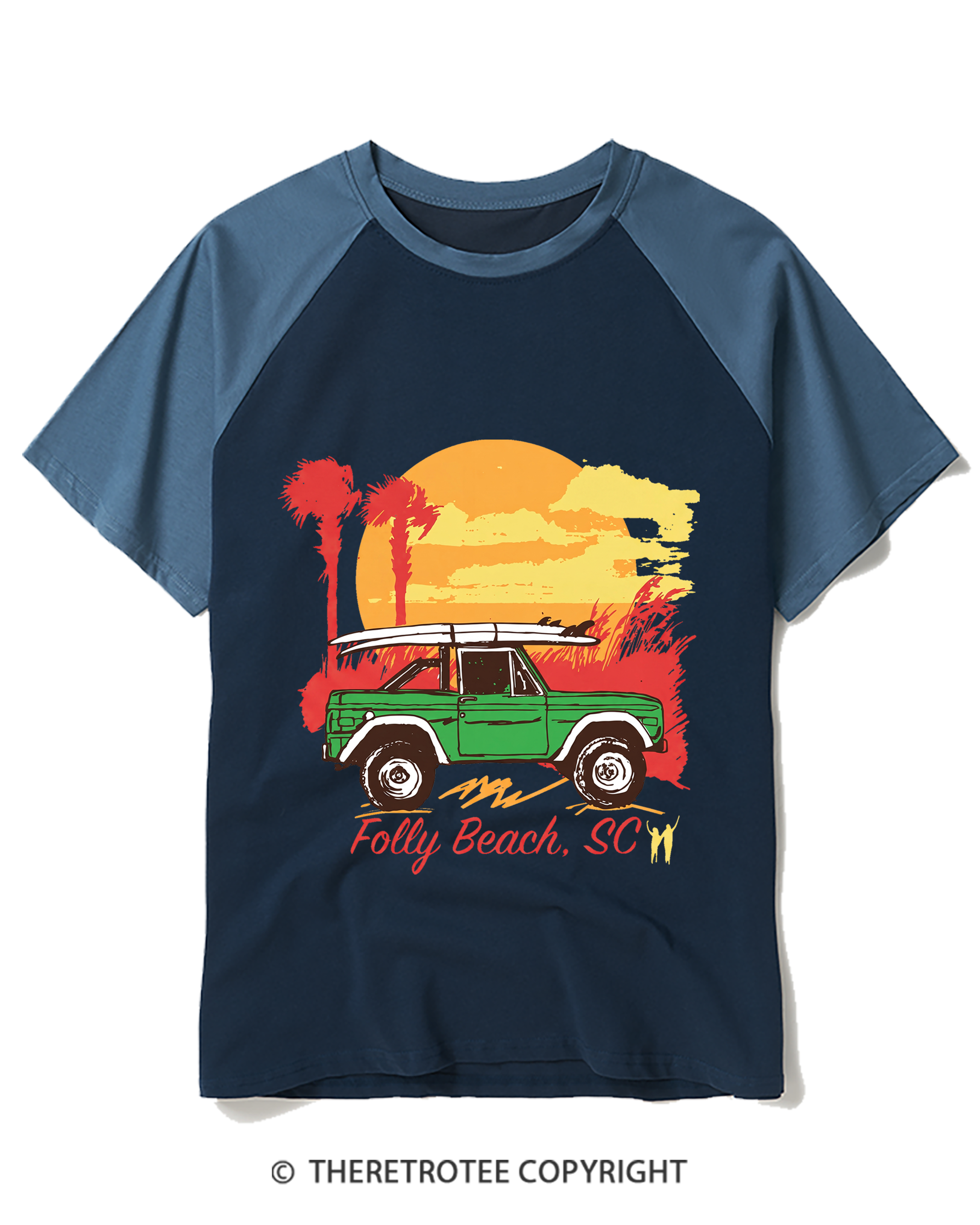 TheRetroTee Rosarito Mexico Raglan Baseball T-Shirt
