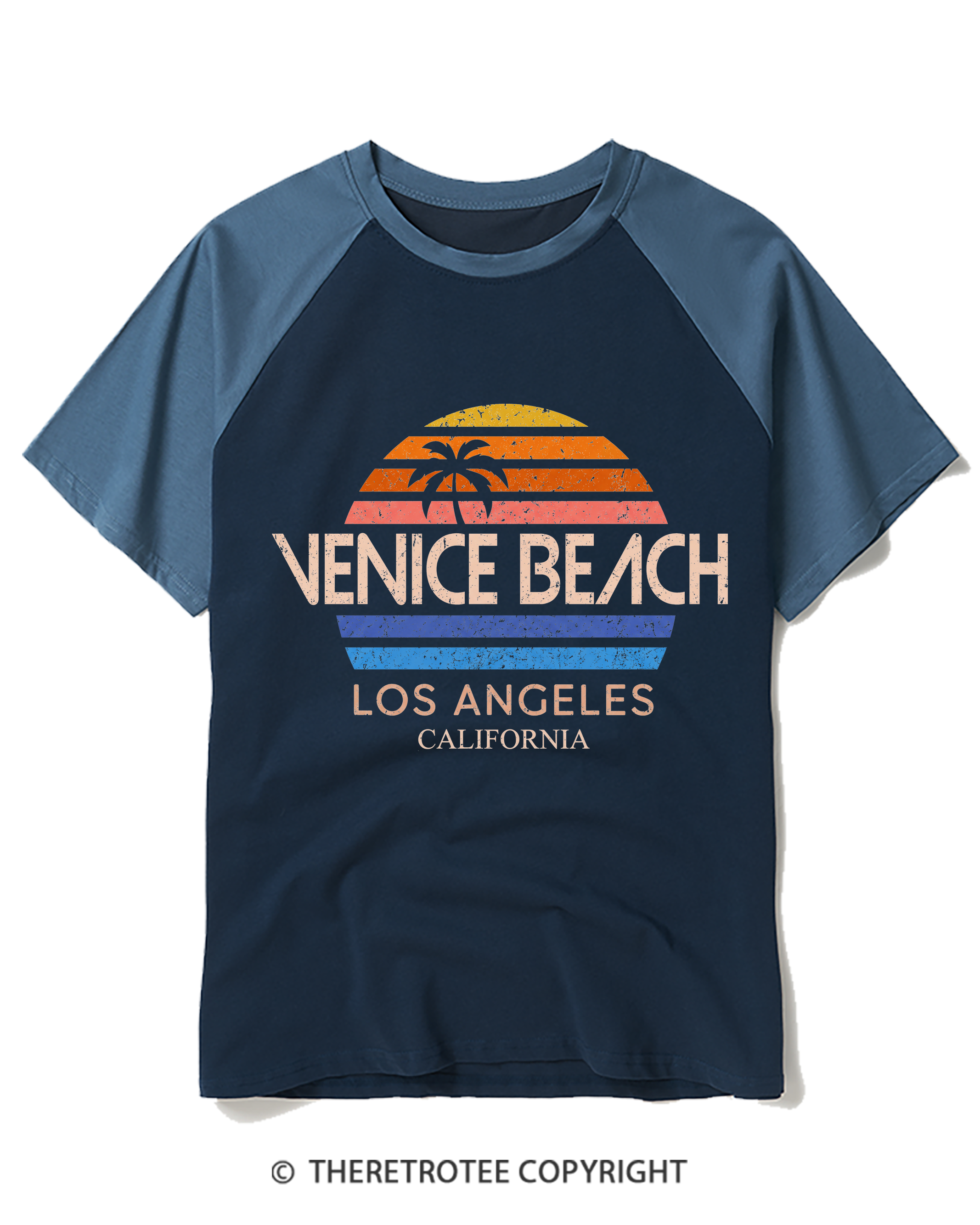 TheRetroTee Venice Beach Baseball T-Shirt