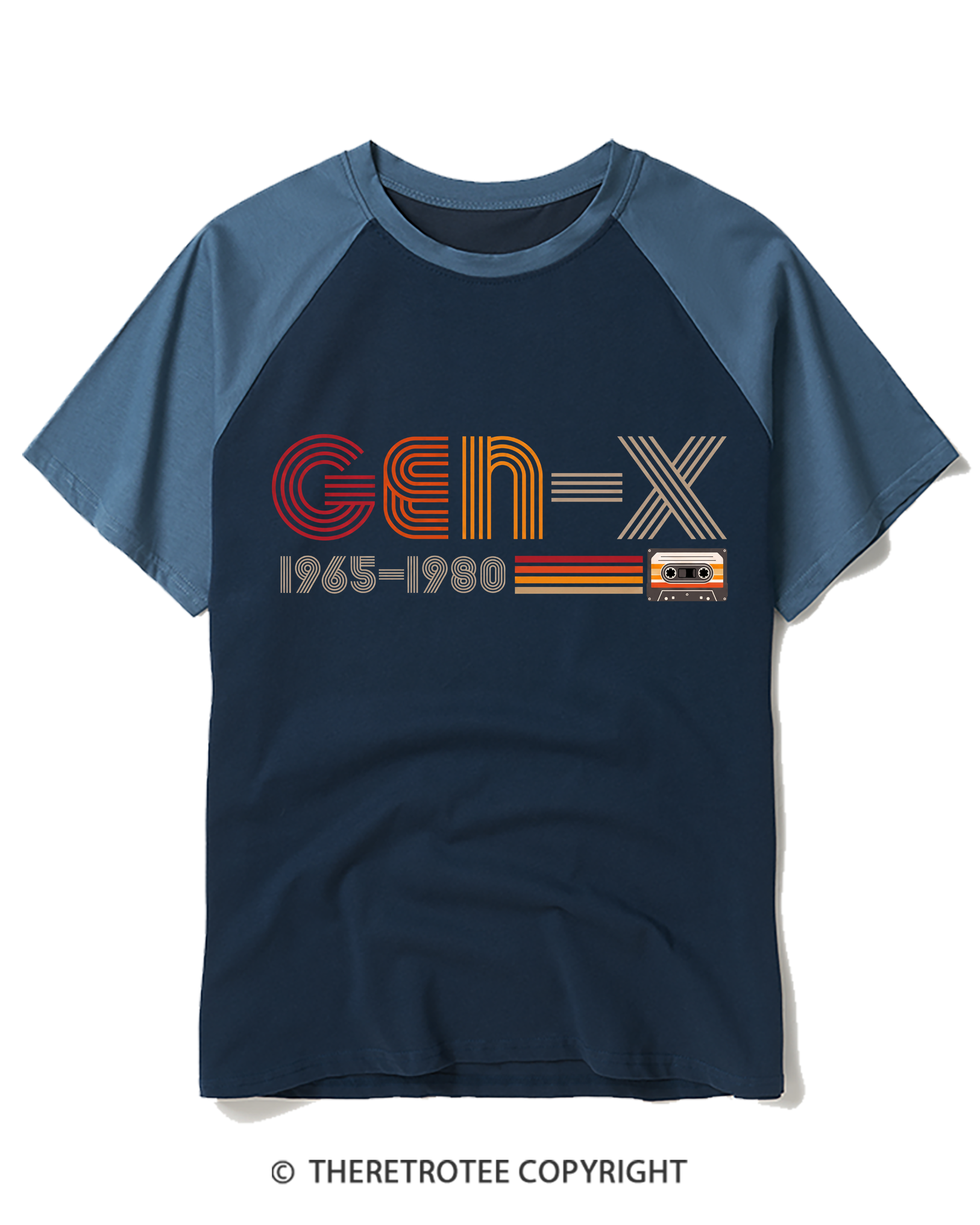 TheRetroTee Retro Gen X Raglan Baseball T-Shirt