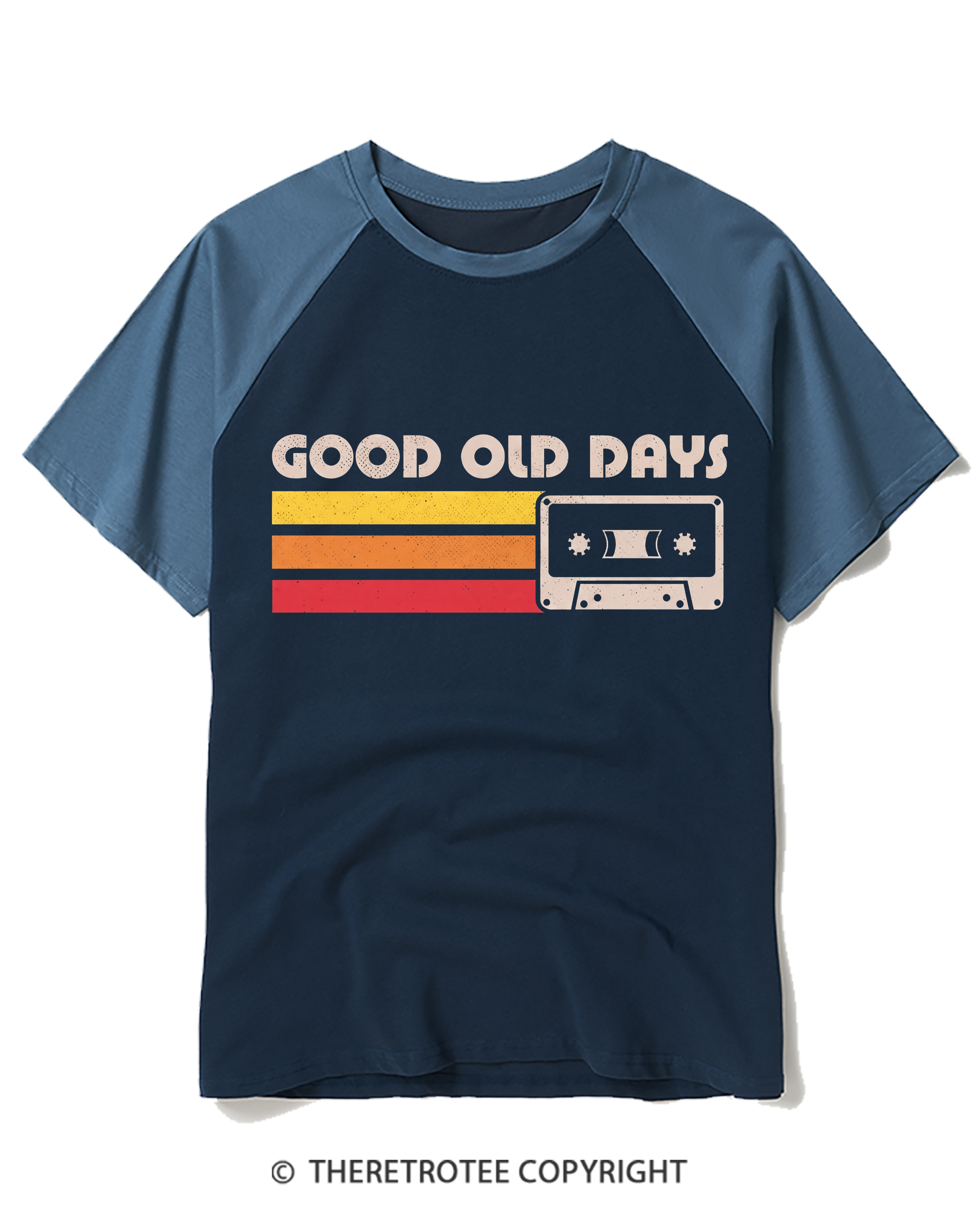 TheRetroTee Good Old Days Raglan Baseball T-Shirt