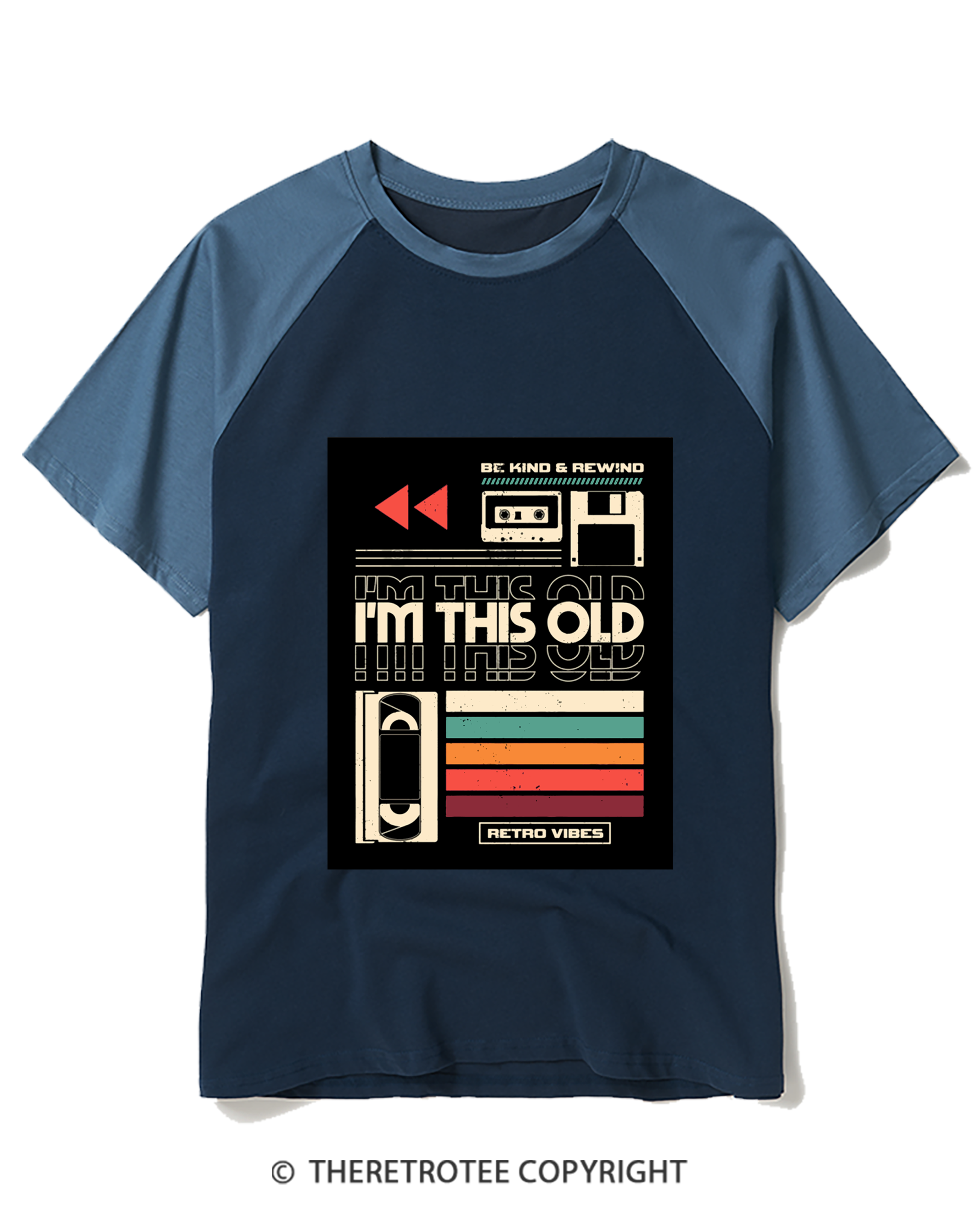 TheRetroTee Im This Old Raglan Baseball T-Shirt