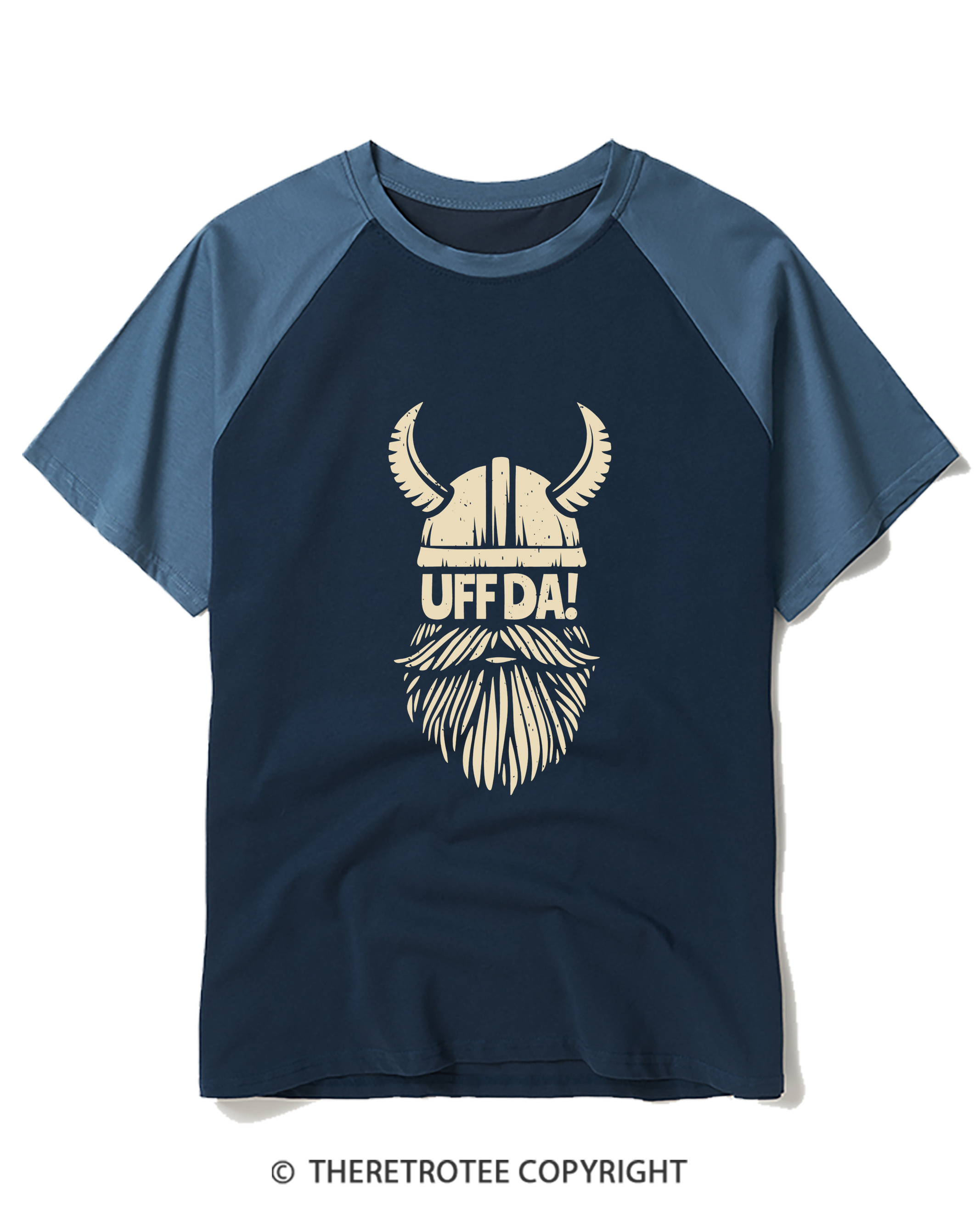 TheRetroTee Uffda Raglan Baseball T-Shirt
