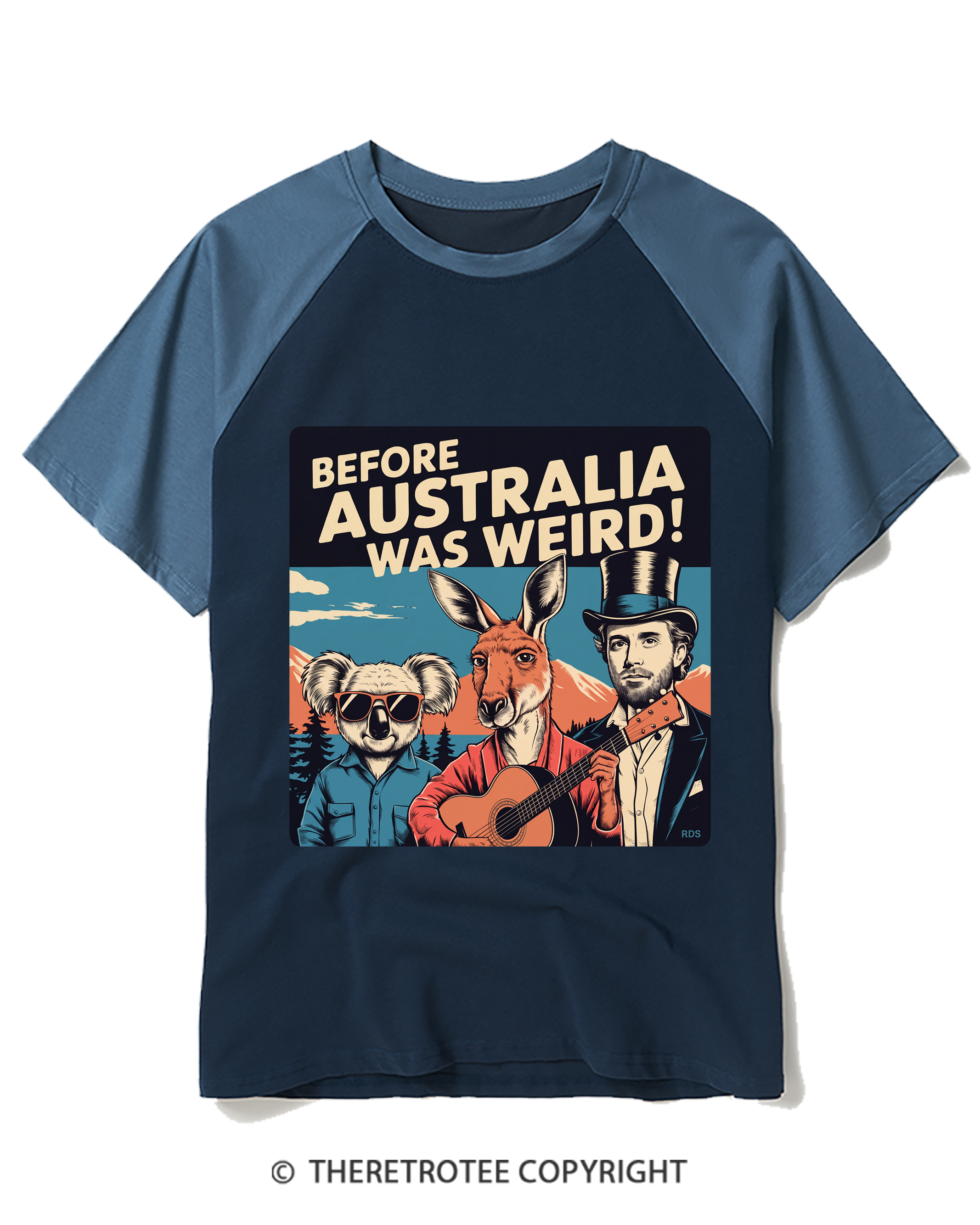 TheRetroTee Before Australia Was Weird! Raglan Baseball T-Shirt