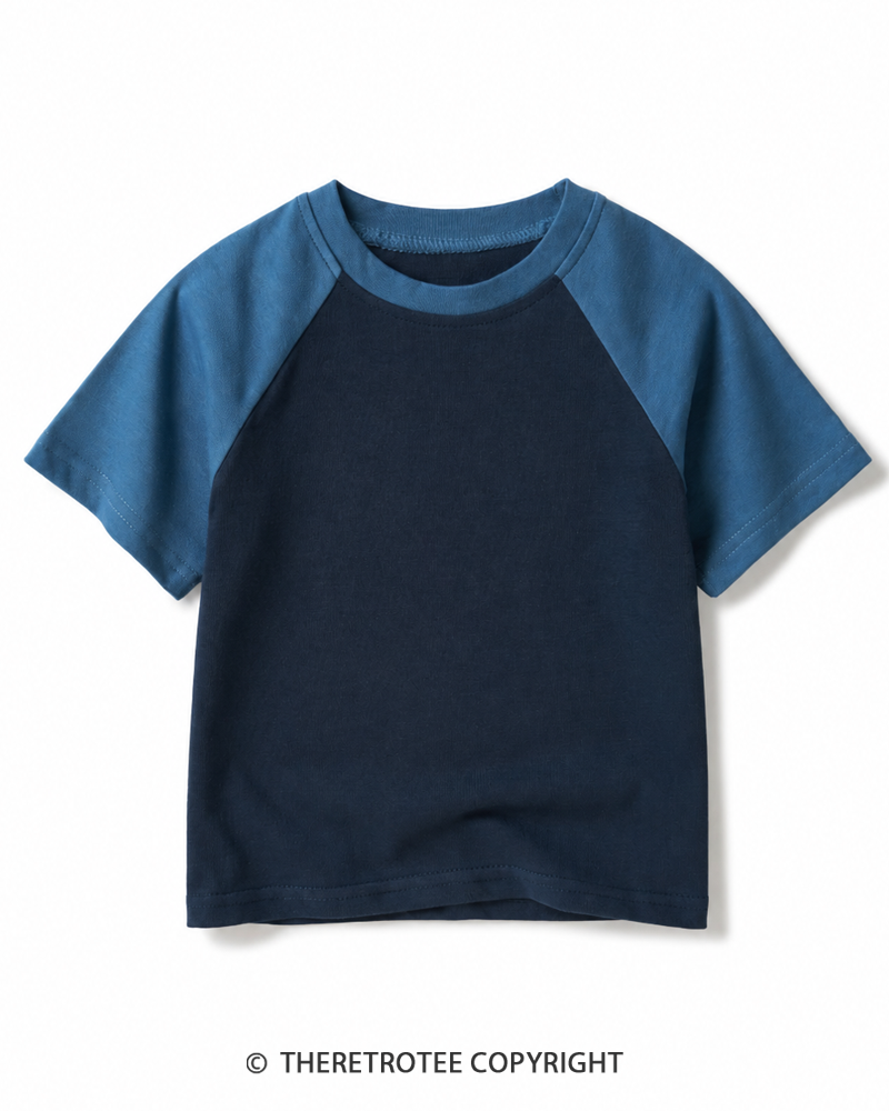 TheRetroTee Personalized Kids Raglan Baseball T-Shirt