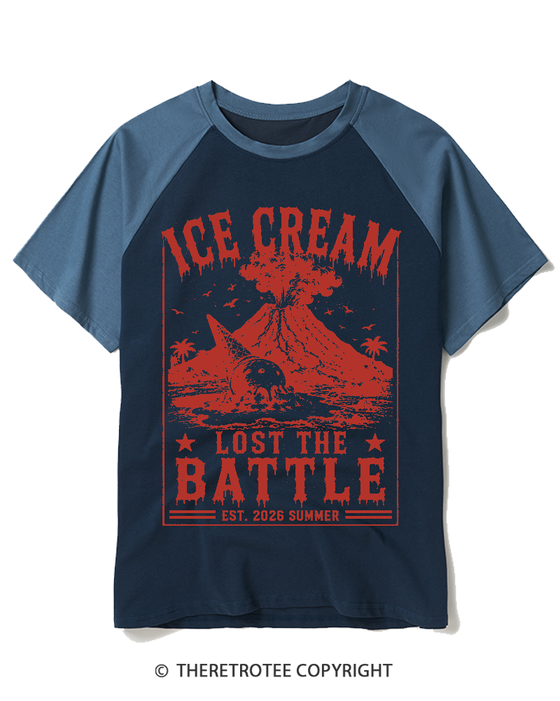 TheRetroTee Human Volcano 1970s Raglan Baseball T-Shirt