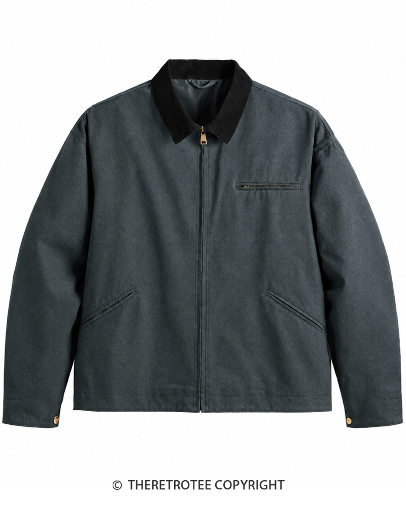 TheRetroTee 1980s Vintage Canvas Work Jacket
