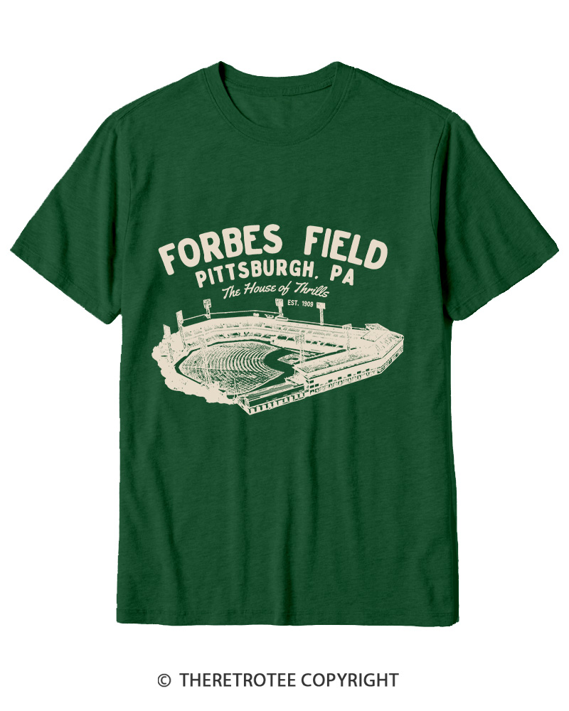 TheRetroTee Forbes Field was the home of the Pittsburgh Pirates Cotton T-Shirt