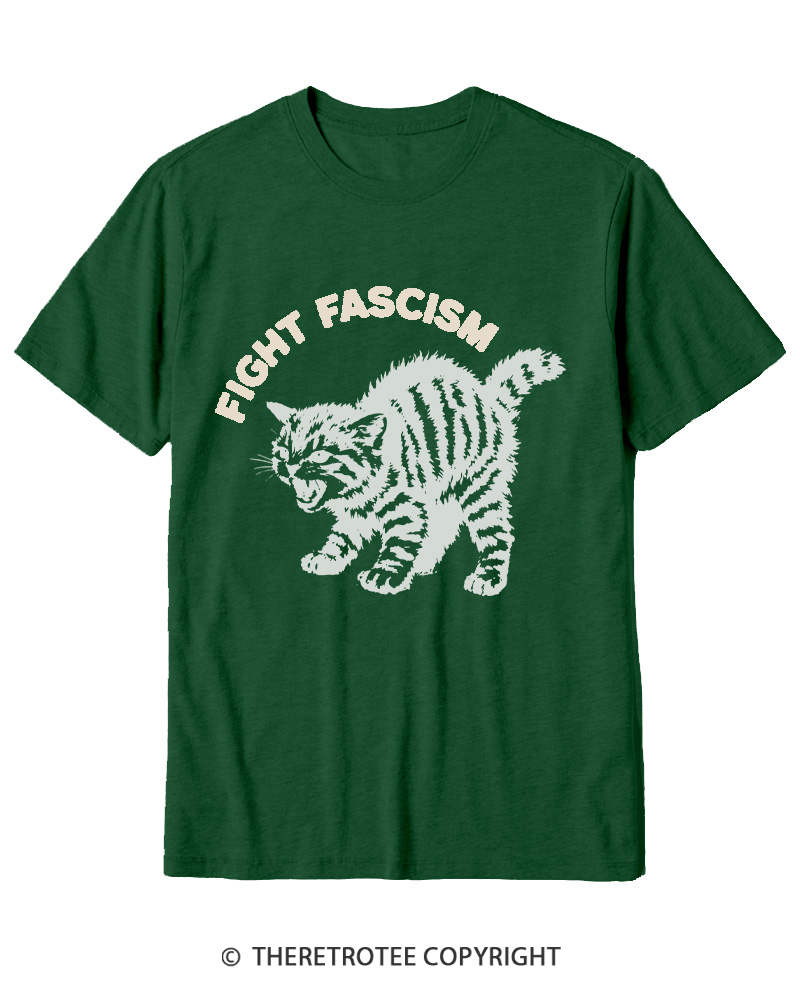 TheRetroTee Fight Fascism 1970s Cotton T-Shirt