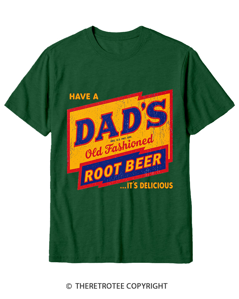 TheRetroTee Dad's Root Beer 1960s Cotton T-Shirt