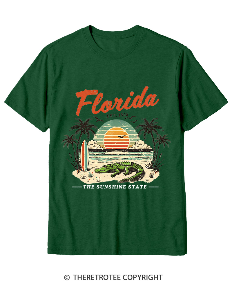 TheRetroTee Florida 1970s Cotton T-Shirt