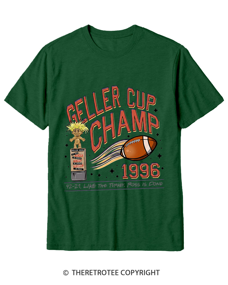 TheRetroTee Geller Bowl 1990s Cotton T-Shirt