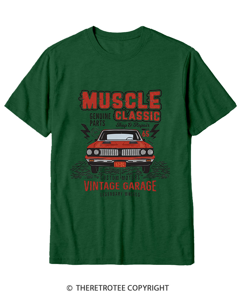 TheRetroTee Muscle Classic 1970s Cotton T-Shirt