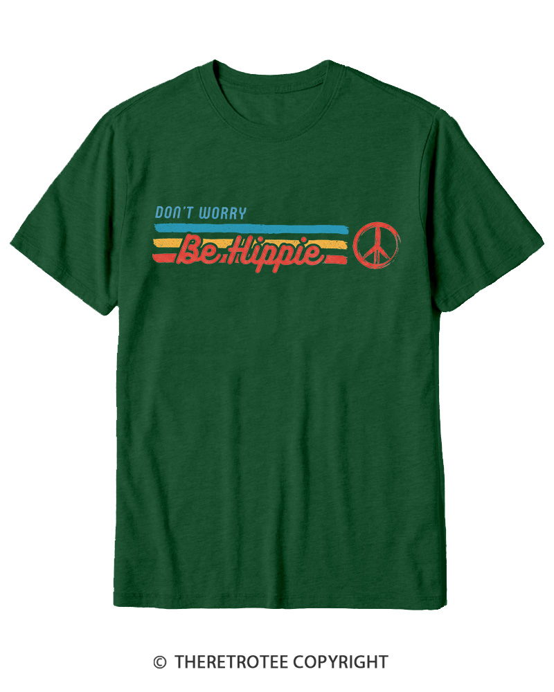 TheRetroTee Don't Worry, Be Happy 1970s Cotton T-Shirt
