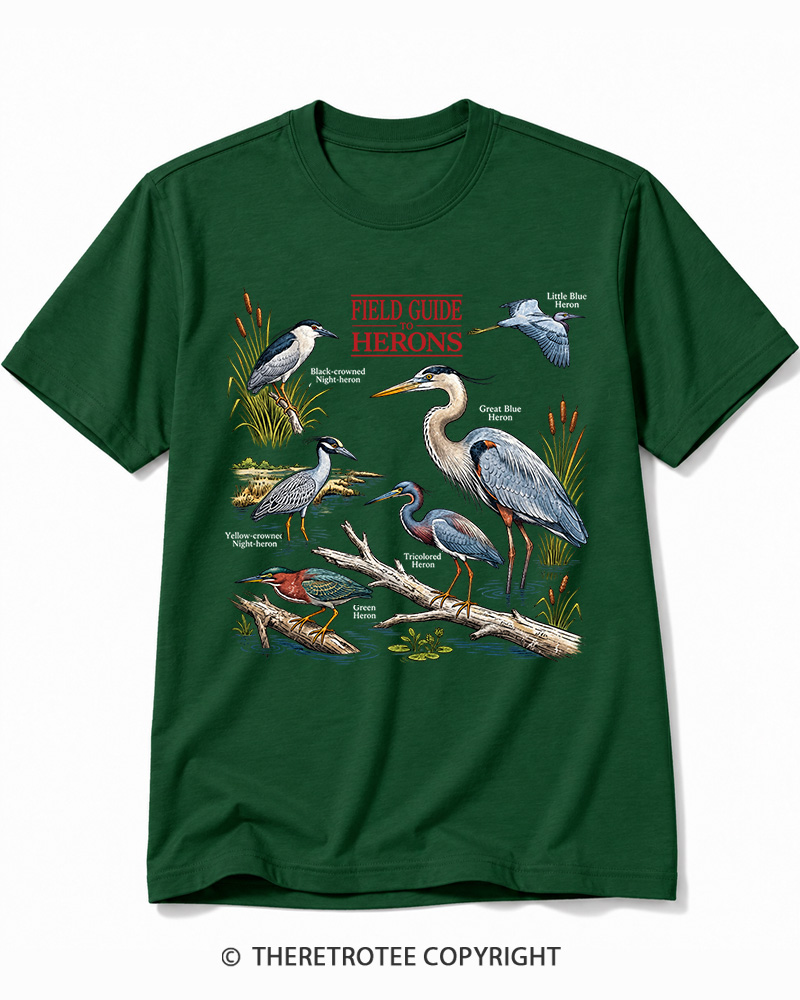 TheRetroTee Ivory Birdwatching Graphic 1990s Cotton T-Shirt