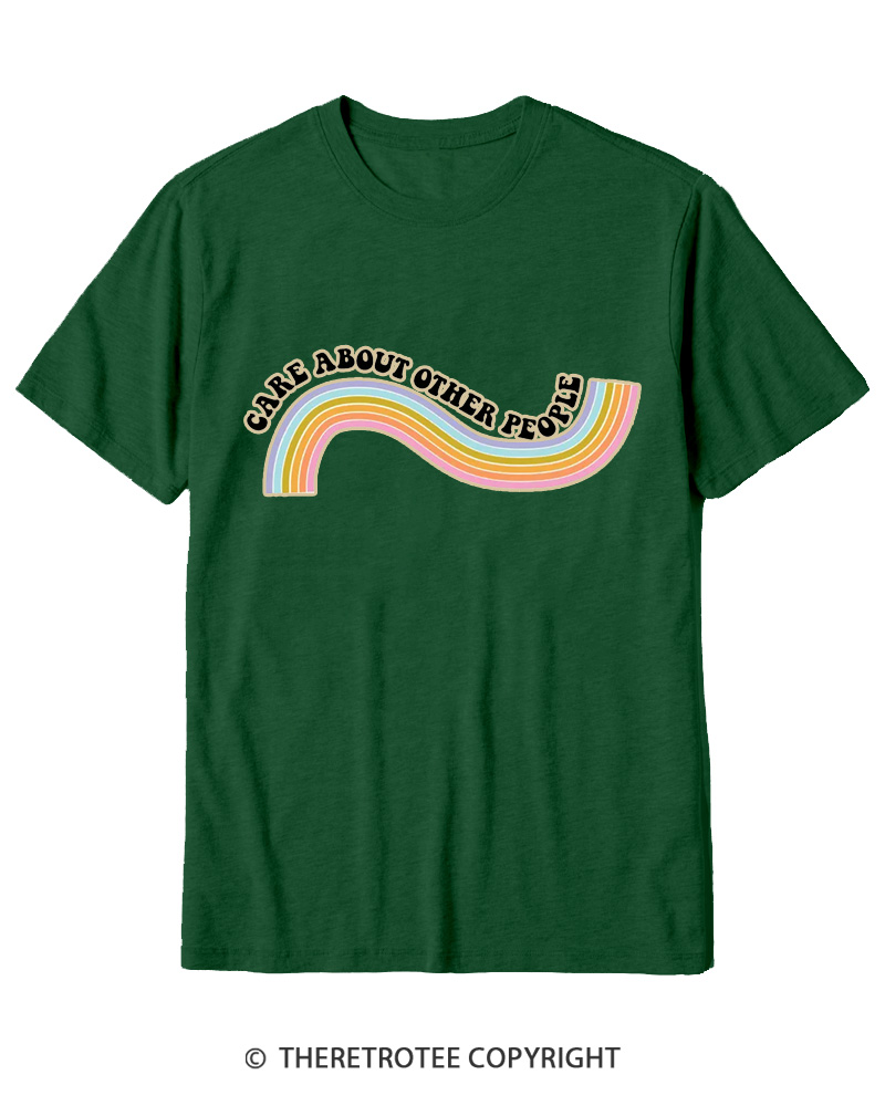 TheRetroTee Care About Other People 1970s Cotton T-Shirt