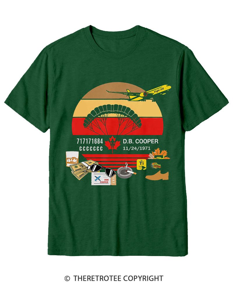 TheRetroTee D.B. Cooper 1970s Cotton T-Shirt