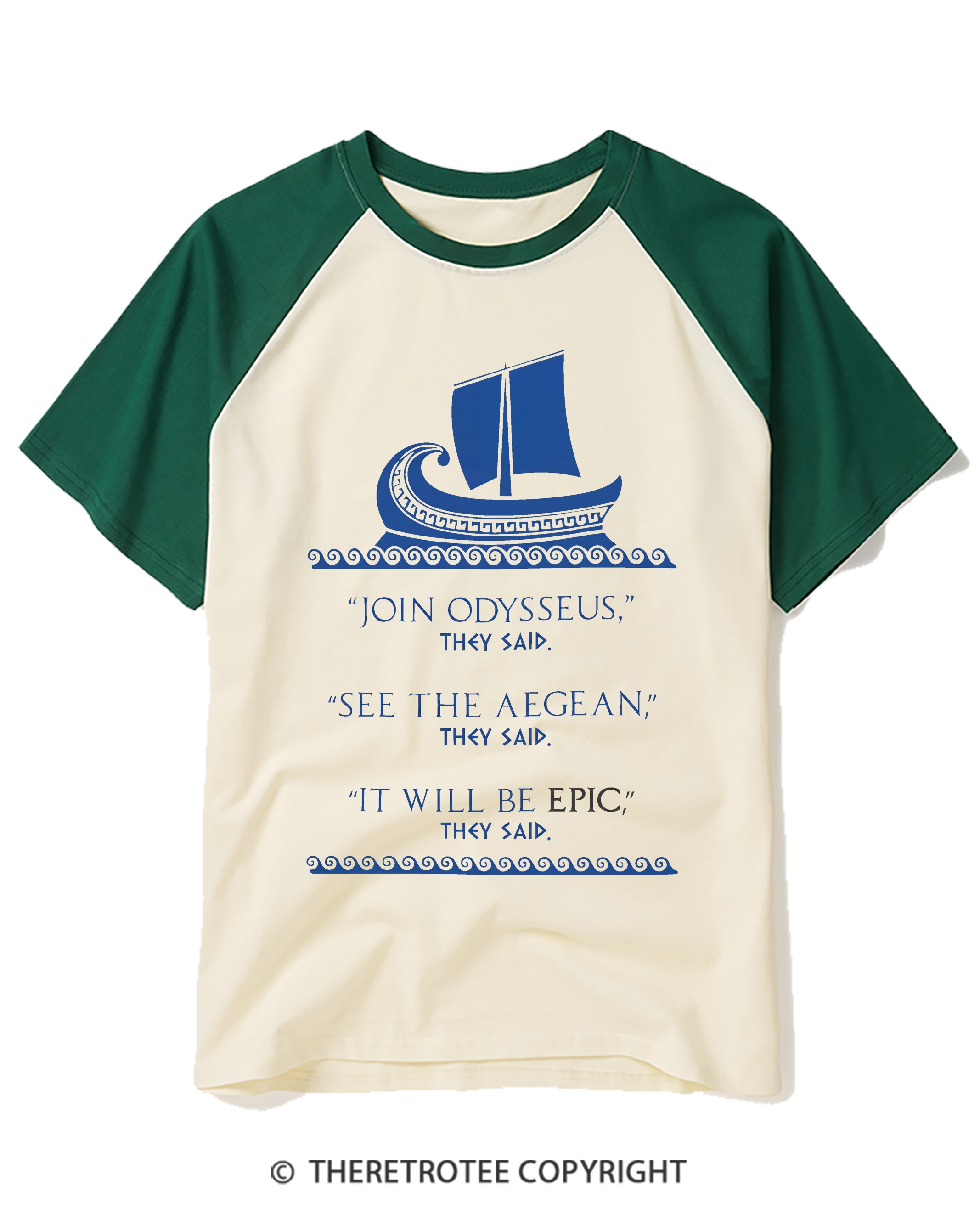 TheRetroTee Join Odysseus Raglan Baseball T-Shirt