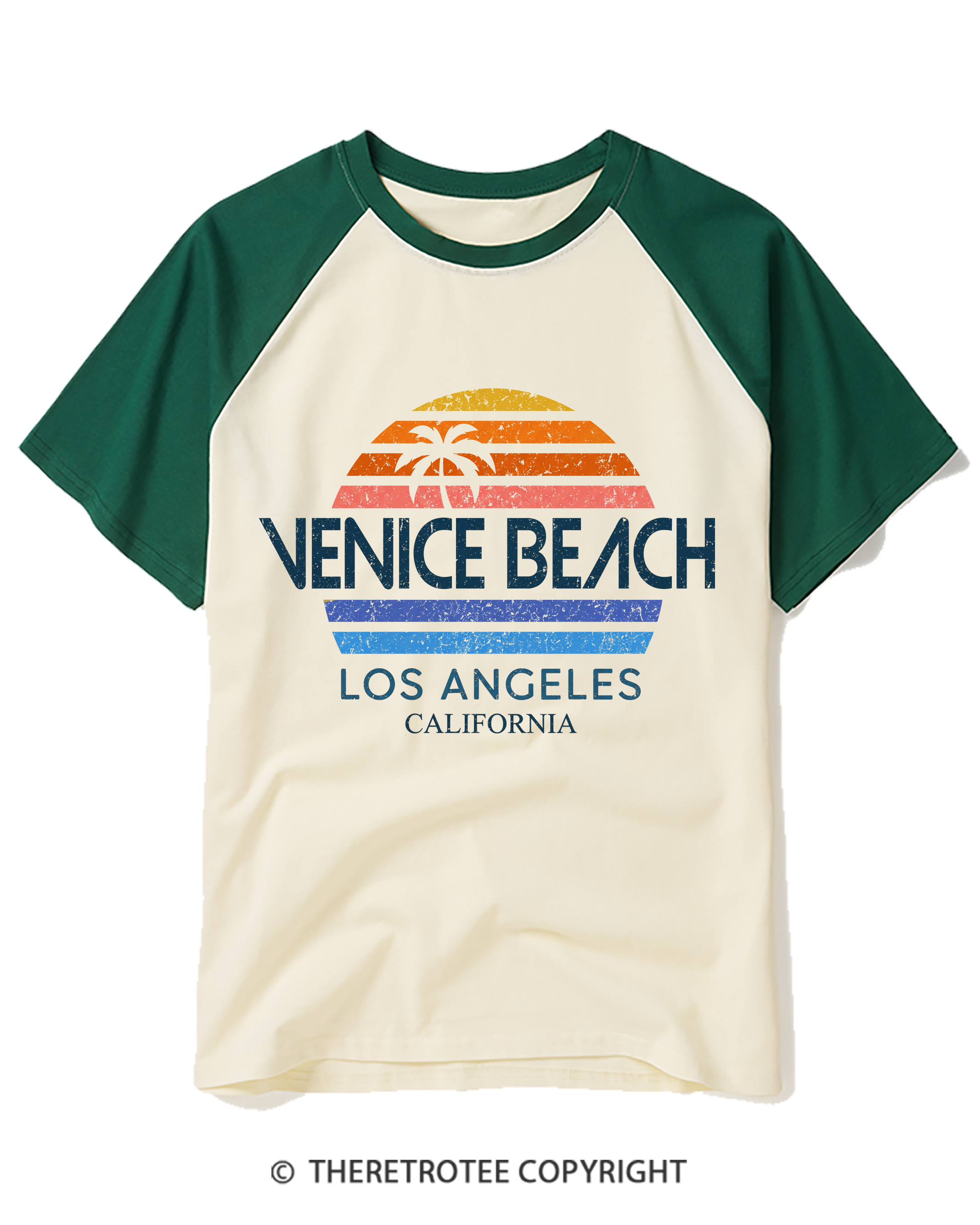 TheRetroTee Venice Beach Baseball T-Shirt