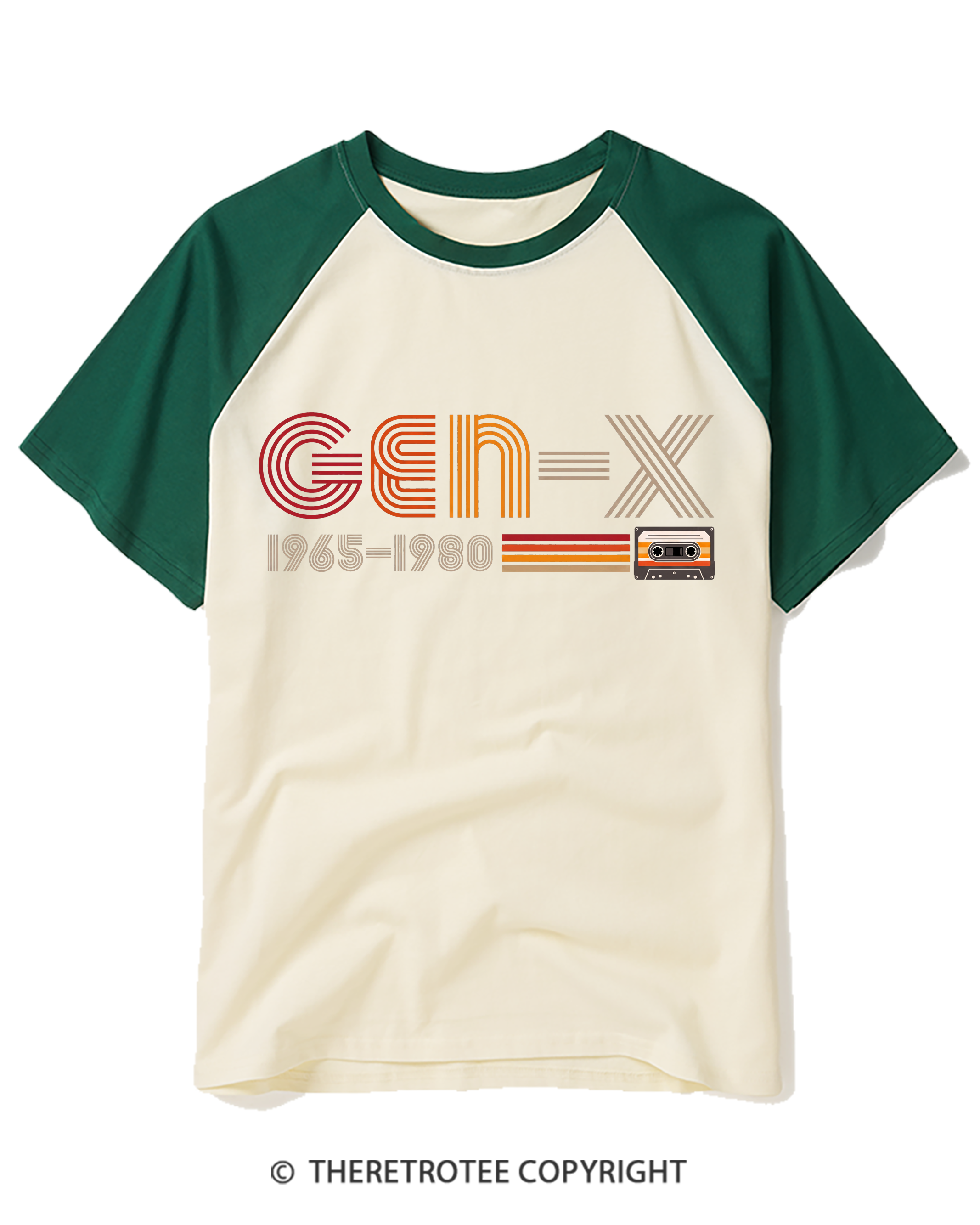 TheRetroTee Retro Gen X Raglan Baseball T-Shirt