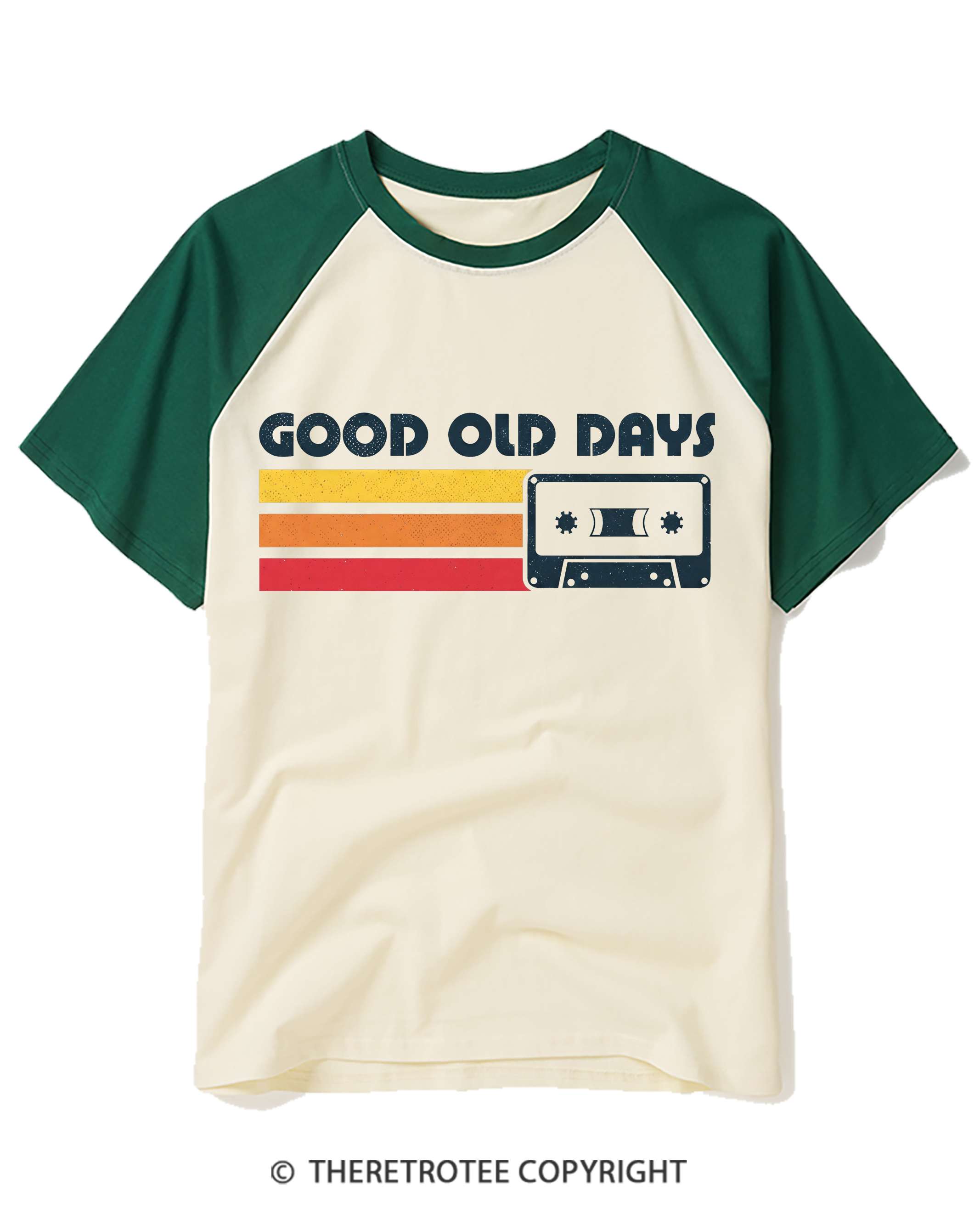 TheRetroTee Good Old Days Raglan Baseball T-Shirt