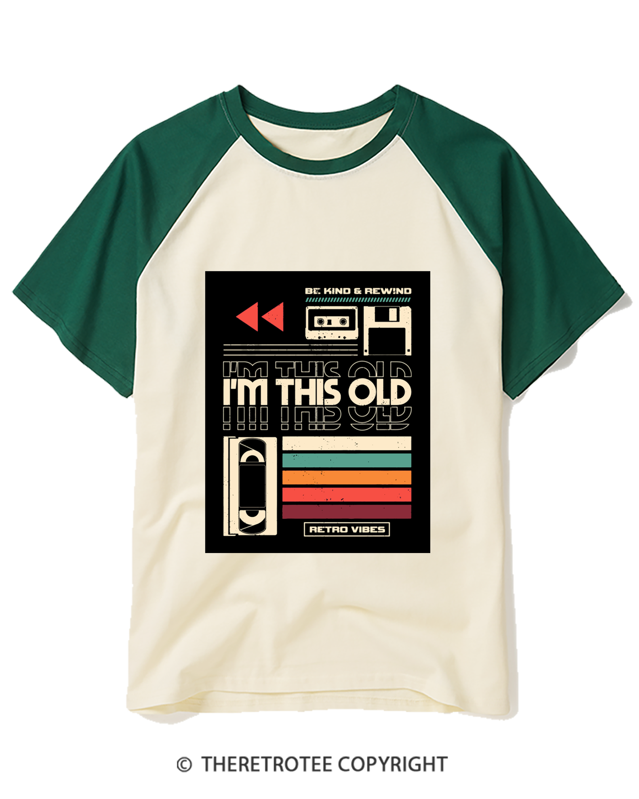 TheRetroTee Im This Old Raglan Baseball T-Shirt