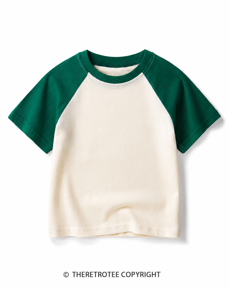TheRetroTee Personalized Kids Raglan Baseball T-Shirt
