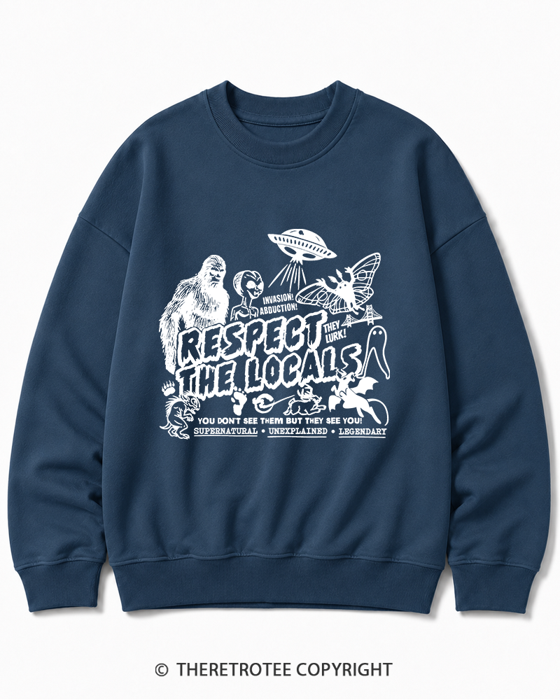TheRetroTee Respect The Locals 1970s Cotton Sweatshirt