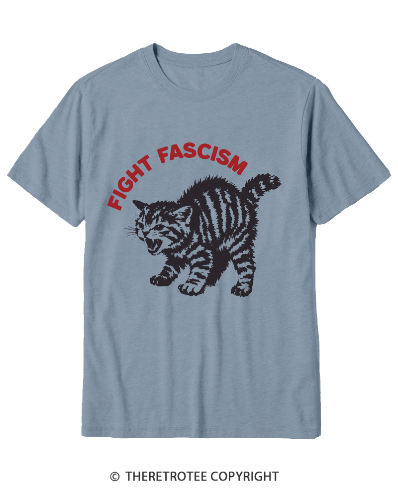 TheRetroTee Fight Fascism 1970s Cotton T-Shirt