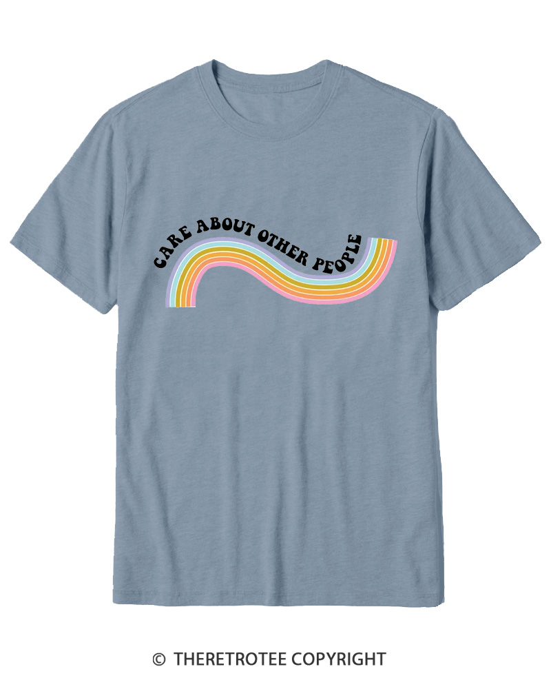 TheRetroTee Care About Other People 1970s Cotton T-Shirt