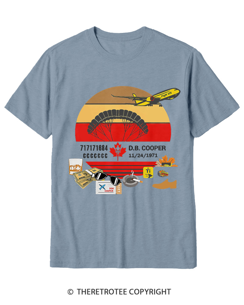 TheRetroTee D.B. Cooper 1970s Cotton T-Shirt