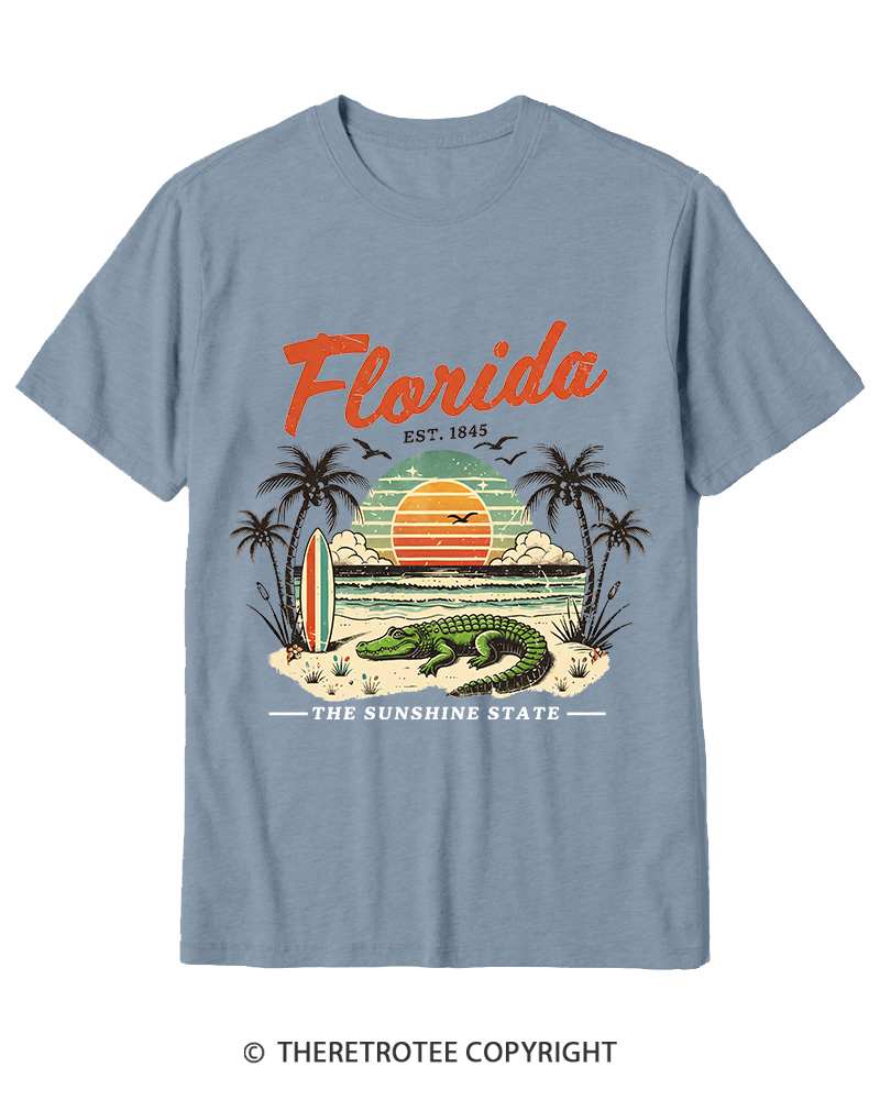 TheRetroTee Florida 1970s Cotton T-Shirt