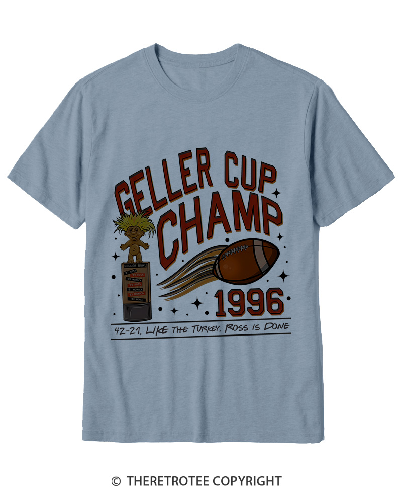 TheRetroTee Geller Bowl 1990s Cotton T-Shirt