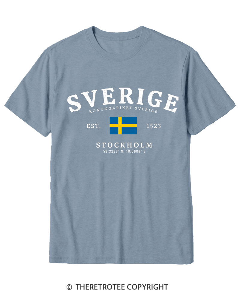TheRetroTee Kingdom of Sweden Cotton T-Shirt