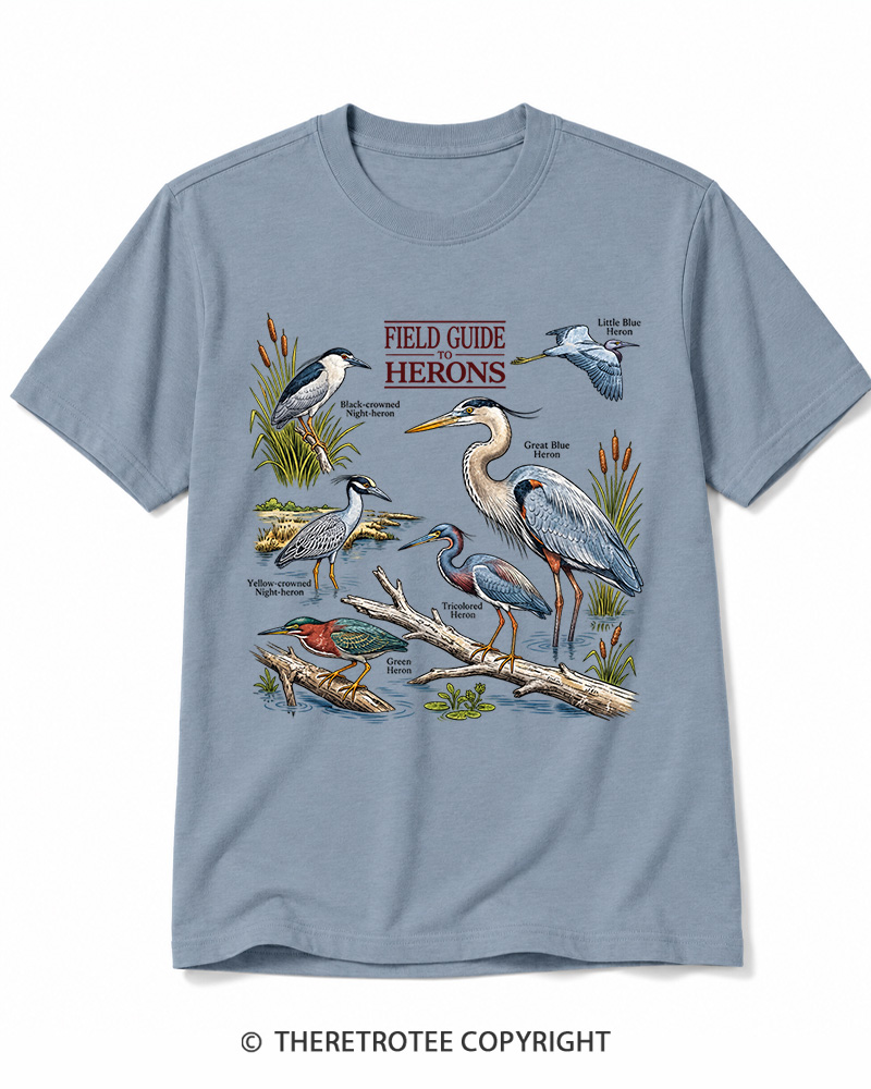 TheRetroTee Ivory Birdwatching Graphic 1990s Cotton T-Shirt
