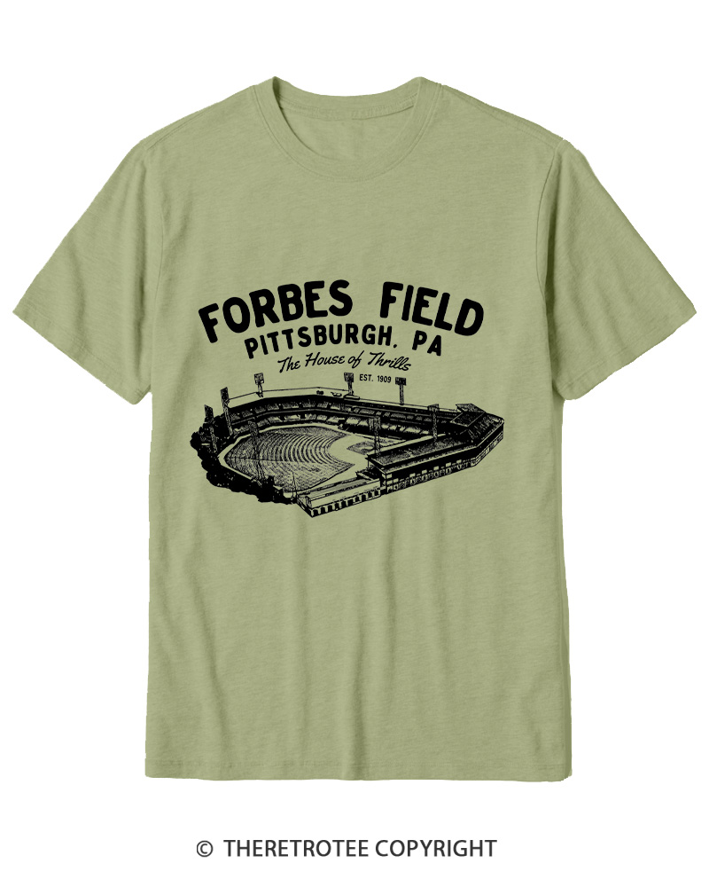 TheRetroTee Forbes Field was the home of the Pittsburgh Pirates Cotton T-Shirt