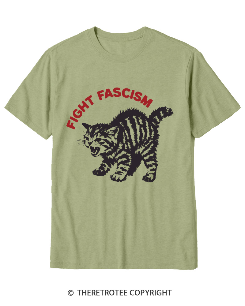 TheRetroTee Fight Fascism 1970s Cotton T-Shirt