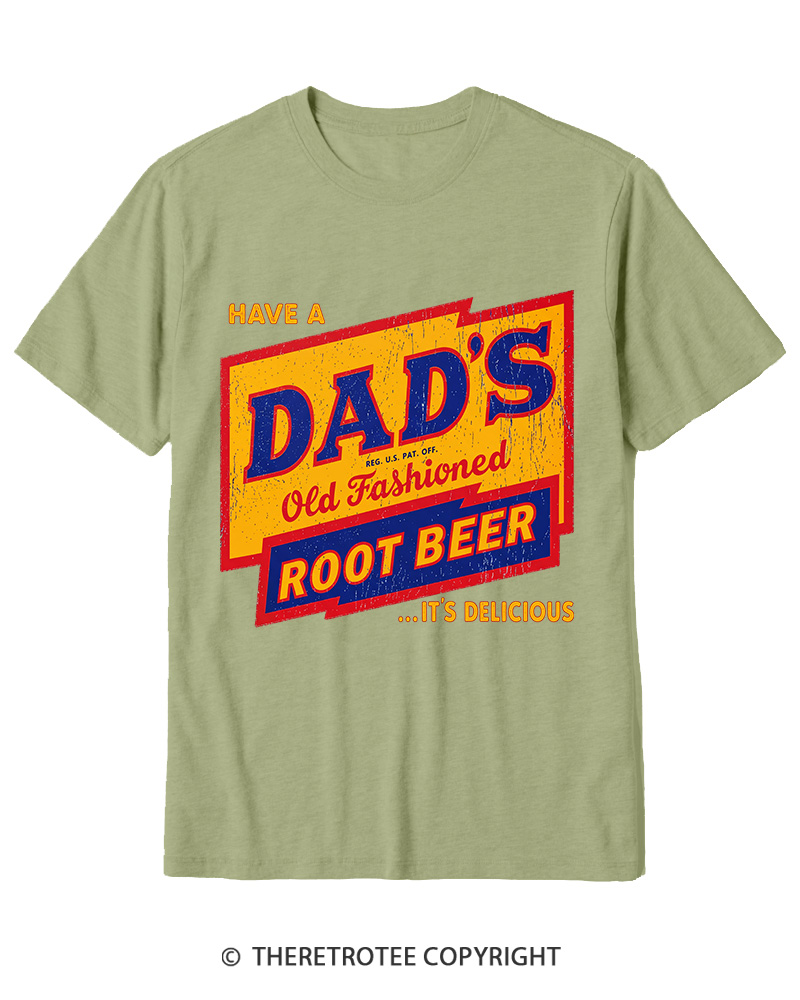 TheRetroTee Dad's Root Beer 1960s Cotton T-Shirt