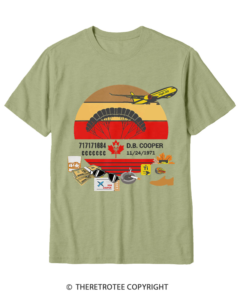 TheRetroTee D.B. Cooper 1970s Cotton T-Shirt