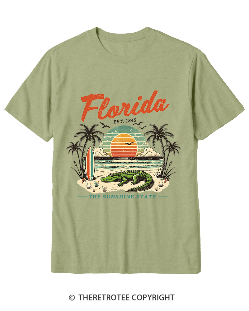 TheRetroTee Florida 1970s Cotton T-Shirt